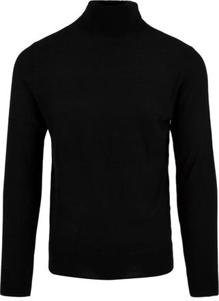 Aspesi Sweaters - Heren - Coltruien - Zwart - M - Wol - Truien & Vesten