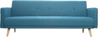 Miliboo Sof&aacute; Convertible 3 Plazas Dise&ntilde;o Escandinavo Azul Ulla