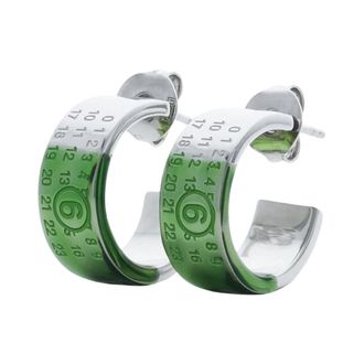 Maison Margiela Nieuwe Numerieke Logo Zilveren Oorbellen - Dames - Oorbellen - Veelkleurig - ONE Size - Accessoires