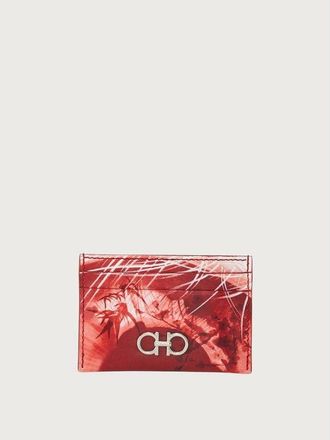 Ferragamo Red Calf Leather Cardholder