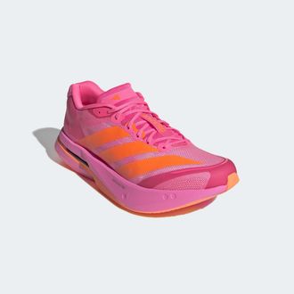 adidas Laufschuh ADIDAS PERFORMANCE ADIZERO BOSTON 13, Herren, Gr. 42,5, lucid pink, lucid orange, iron metallic, Textil, Schuhe Laufschuh