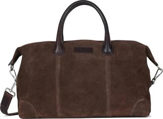 Howard London Milo Suede Weekend Bag - Heren - Weekendtassen - Bruin - ONE Size - Leer - Tassen