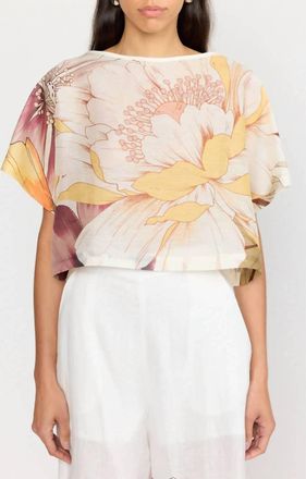 Christy Lynn Retti Crop Top In Eden Ivory