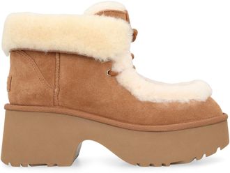 UGG Womens Classic Esmee Lace Up Boots Beige Chamois