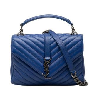 Saint Laurent unisex, Pre-owned, Blauw, Maat: ONE Size Leer