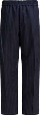 Golden Goose Mens Wool Wide-leg Trousers - Navy - Size EU 50 (Mens)