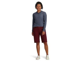 Royal Robbins Discovery III Bermuda Womens Shorts Burnt Grape : 2 12, Nylon/Elastane