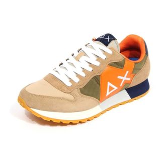 Sun 68 Sneakers, male, Beige, Size: 7 US Z32111 1619 Jaki Tricolors