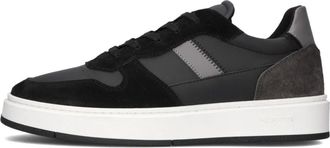 Antony Morato Zwarte Leren Lage Sneakers - Heren - Sneakers - Zwart - 40 EU - Leer - Schoenen