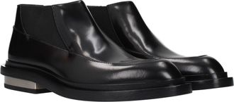 Jil Sander Leather Ankle Boots - Black