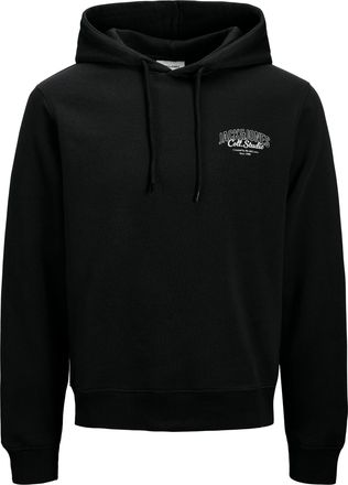 Jack & Jones Kapuzensweatshirt JACK & JONES JJMAKOTO SWEAT HOOD, Herren, Gr. XXL, schwarz print:small print, angeraute Sweatware, Obermaterial: 80% Baumwolle, 20% 