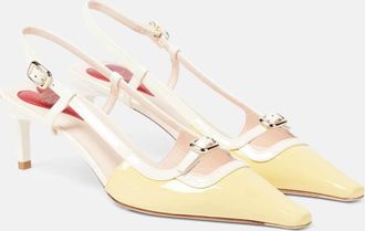 Roger Vivier Viv Canard patent leather slingback pumps