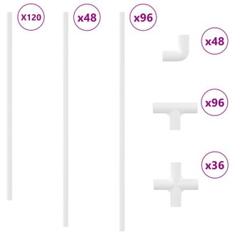 vidaXL Tubo De Pvc 12 Pcs 12,2 X 1,8 X 500 Mm Pp, Pe Vidaxl