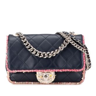 Chanel Chanel Gequilted Tweed Schoudertas