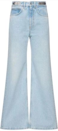 Paco Rabanne Flared Jeans - Dames - Loose Fit Jeans - Blauw - W27 - Katoen - Jeans