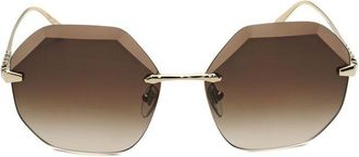 Bulgari Ladies Gold Tone Geometric Sunglasses 0BV6187K-278/2A-3
