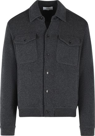 Lardini Knitted Cashmere Jacket with Classic Collar