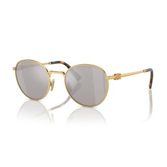 Miu Miu MU55ZS5AK07F Gold Round-Frame Sunglasses - Gold