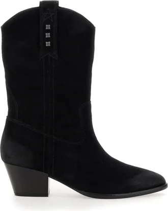 Ash Black Zip Boots