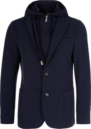 Eleventy Blazers, male, Blue, L, Single-Breasted Blazer