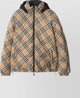 Burberry reversible puffer jacket drawstring hem
