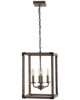 Jonathan Y Designs Jonathan Y Magnolia 12.13In 4-Light Adjustable Iron Rustic Farmhouse Led Pendant