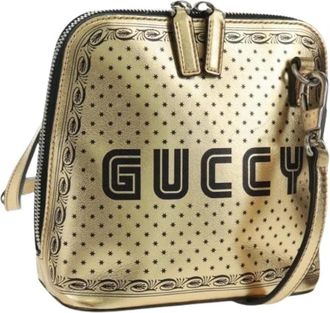Gucci Pre-owned Vintage Cross Body Bag - Dames - Vintage Schoudertas - Geel - ONE Size - Leer - Vintage
