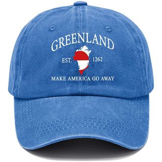 Generic Make America Go Away Hat, Greenland Hat, Make America Go Away Baseball Cap Sapphire Blue