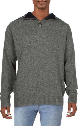 Barbour Nelson Essential Half Zip Storm Grey Large, Grey
