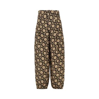 Emporio Armani Printed viscose pants with darts Man 48