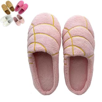 Generic Concha Slippers for Women, Concha Pantuflas Mexico Bread Slippers with Memory Foam and Plush Lining Cute House Slipper (Pink, UK, Adult, Women, 3, Num