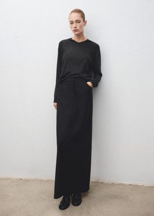 Mango Pullover maglia collo a V grigio antracite - Donna - XXS - MANGO