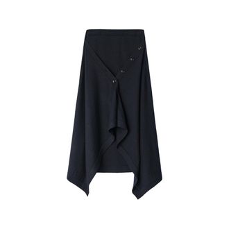 Christophe Lemaire Buttoned Skirt In Merino Wool Blend