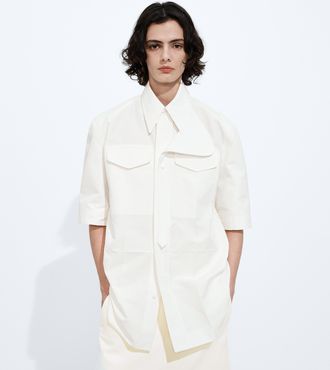 Bottega Veneta Camicia In Tela Di Cotone Compatto - Bottega Veneta