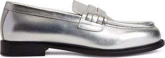 Giuseppe Zanotti Euro Loafer penny-slot loafers - men - Leather/Leather/Leather - 39 - Silver