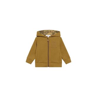 Roberto Cavalli Hoodie With Monogram RC - male - Roberto Cavalli - Kids Sweatshirts - Green - 3 Y - Kids