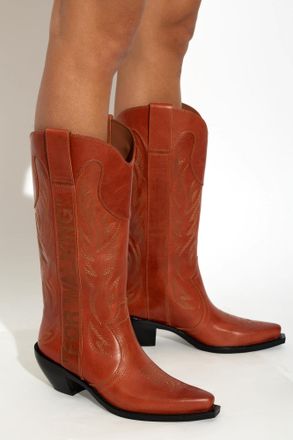 Off-white Santiag High Heeled Boots, Womens, Orange