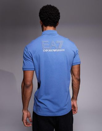 Emporio Armani Armani EA7 - Polo blu con logo