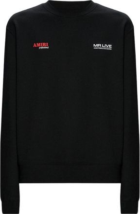 Amiri Mens Amiri Drum Machine Black Crewneck Jumper - Size: 38