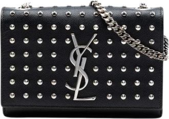 Saint Laurent Pre-owned Cross Body Bags, female, Black, Size: ONE SIZE Pre-owned Monogram Kate Crossbody Bag