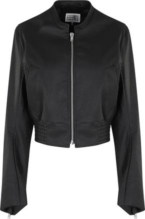 Maison Margiela Cropped Bomberjack - Dames - Bomber jackets - Zwart - S - Katoen - Jassen