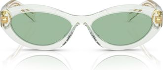 Prada 0pr 26zs Translucent Acetate Oval Sunglasses