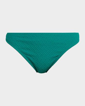 La Blanca Textured Tides Hipster Bikini Bottoms