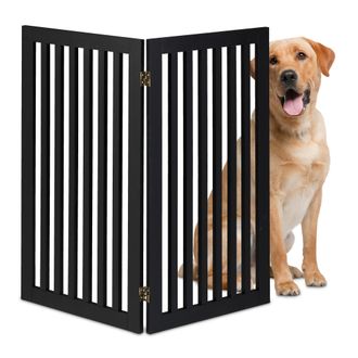 Relaxdays Relaxdays Barrera De Seguridad Para Mascotas Plegable, Valla Protectora Sin Taladro, 91,5 X 103 Cm, Mdf, Negro