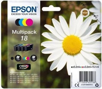 Epson Multipack T1806 - Margarita - Negro, Cian, Magenta, Amarillo