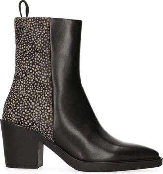Maruti Gisele Leren Pixel Enkellaarsjes - Dames - Laarzen met Hak - Veelkleurig - 40 EU - Leer - Schoenen