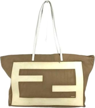 Fendi Pre-owned Canvas fendi-bags - Dames - Vintage Shopper - Beige - ONE Size - Vintage
