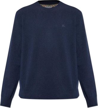 Burberry Kasjmier trui - Heren - Cashmere truien - Blauw - M - Kasjmier - Truien & Vesten