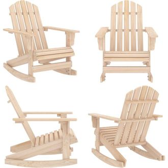 vidaXL Sedia a Dondolo Giardino Adirondack in Legno Massello di Abete - Sedia da giardino - Sedia a dondolo in legno