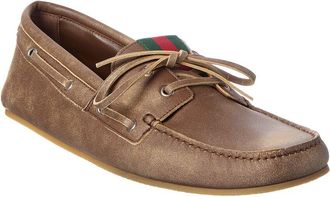 Gucci Gg Logo Leather Loafer